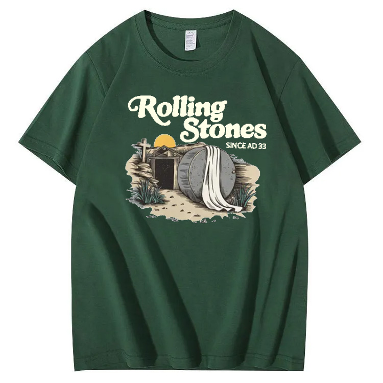Rolling Stones Since  Ad 33 Pattern Print Crew Neck T-Shirt