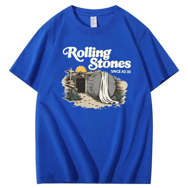 Rolling Stones Since  Ad 33 Pattern Print Crew Neck T-Shirt