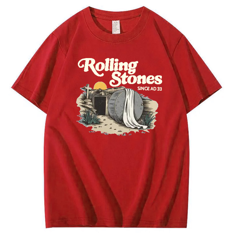 Rolling Stones Since  Ad 33 Pattern Print Crew Neck T-Shirt