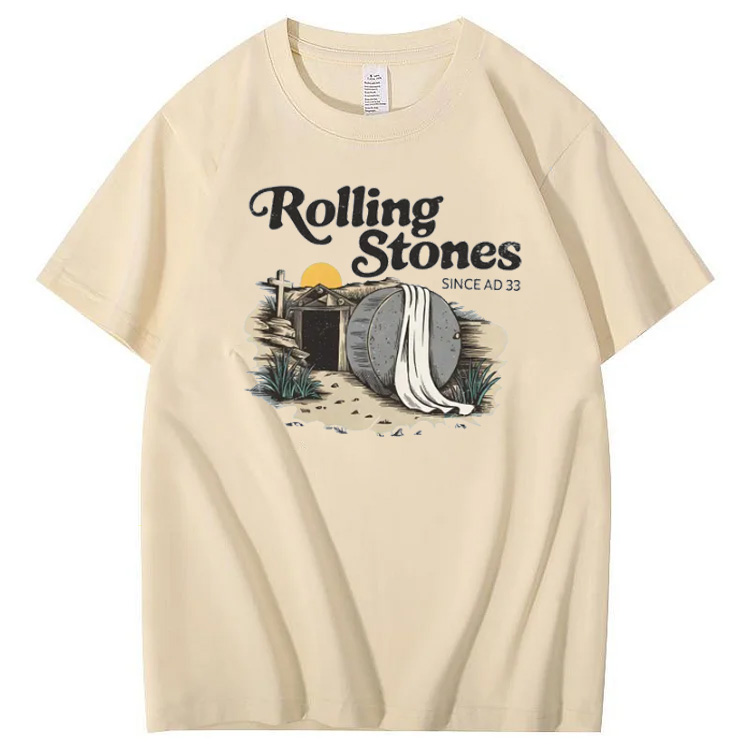 Rolling Stones Since  Ad 33 Pattern Print Crew Neck T-Shirt