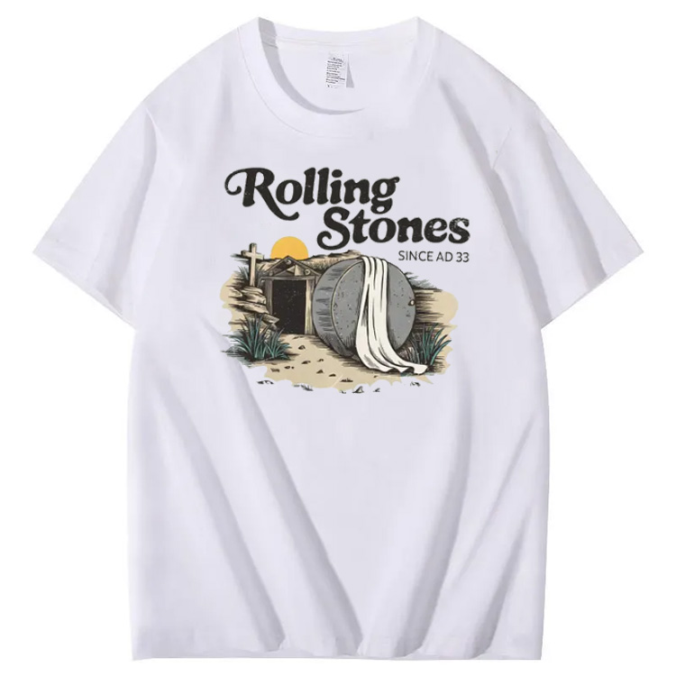 Rolling Stones Since  Ad 33 Pattern Print Crew Neck T-Shirt