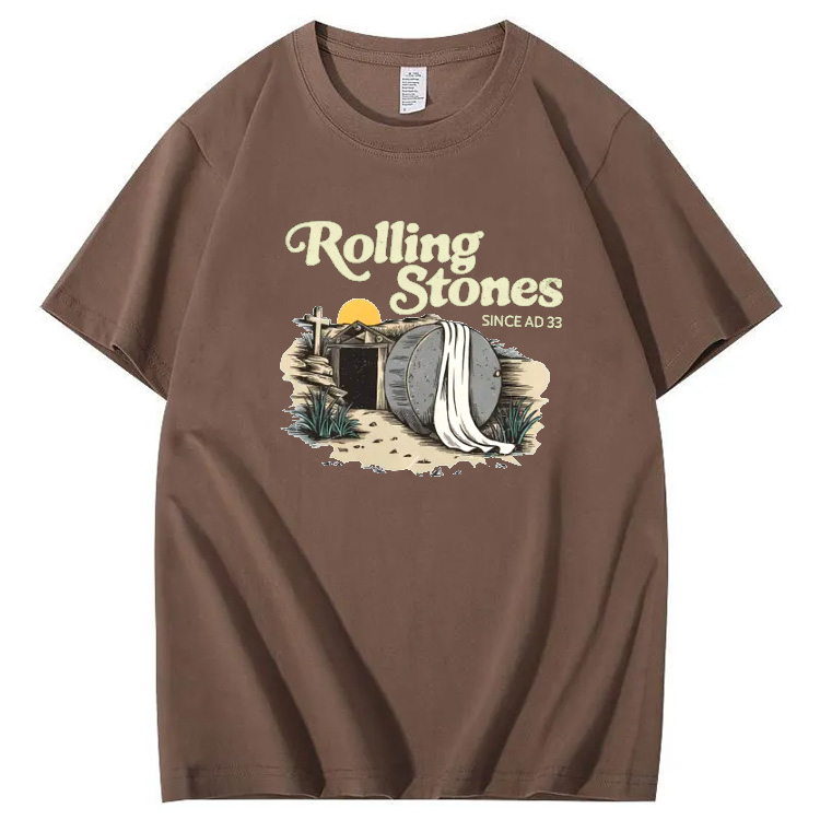 Rolling Stones Since  Ad 33 Pattern Print Crew Neck T-Shirt