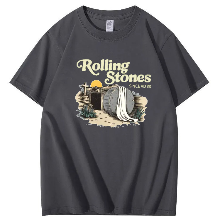 Rolling Stones Since  Ad 33 Pattern Print Crew Neck T-Shirt
