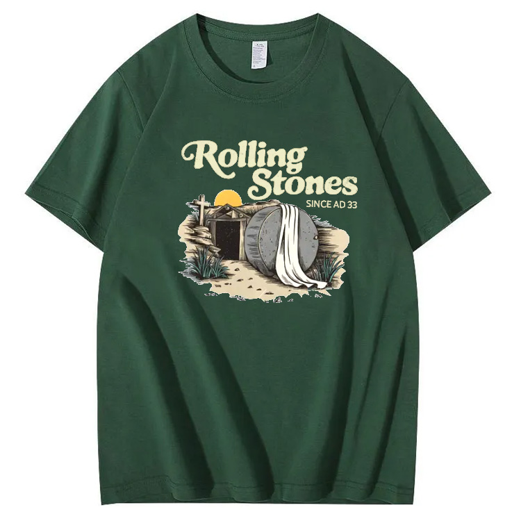 Rolling Stones Since  Ad 33 Pattern Print Crew Neck T-Shirt