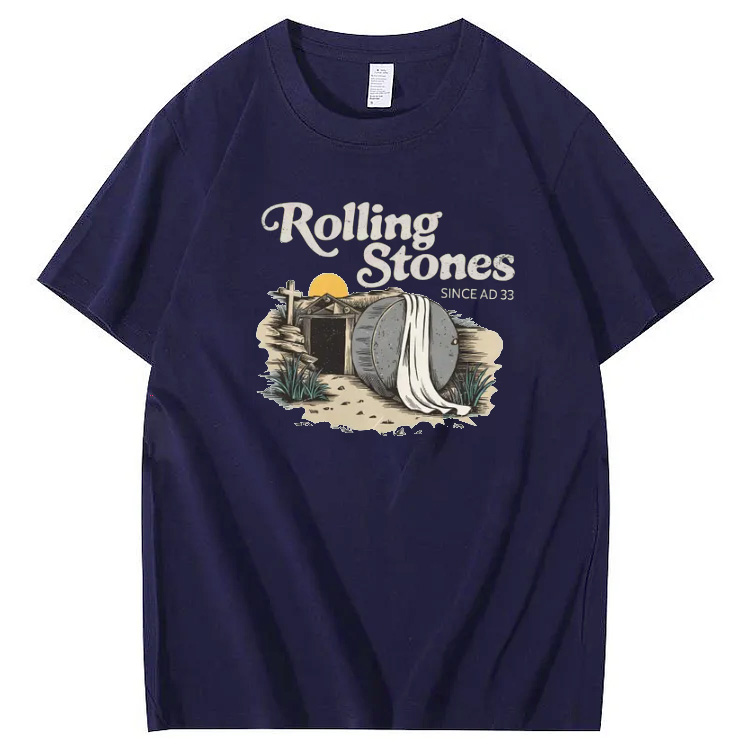 Rolling Stones Since  Ad 33 Pattern Print Crew Neck T-Shirt