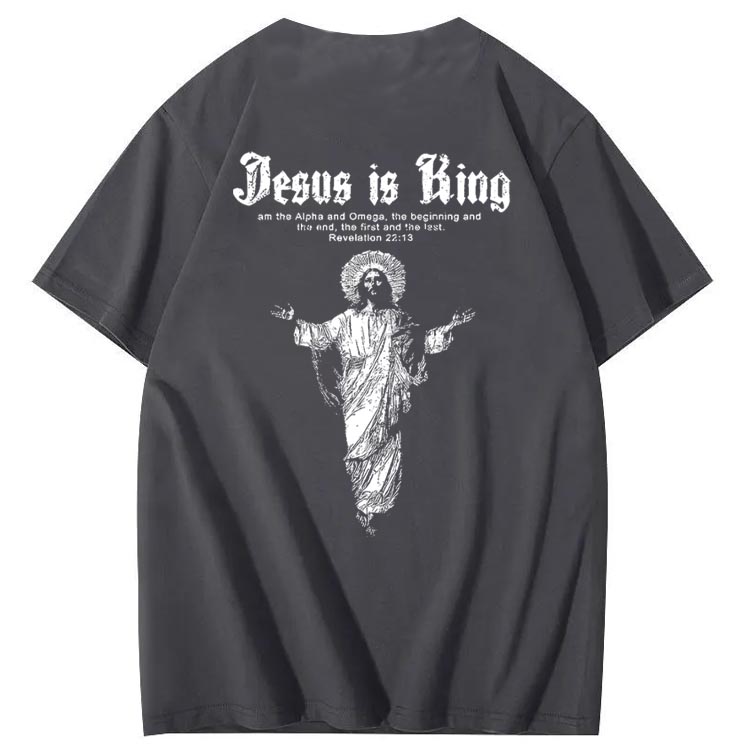 Jesus Is Being Pattern Crew Neck T-Shirt