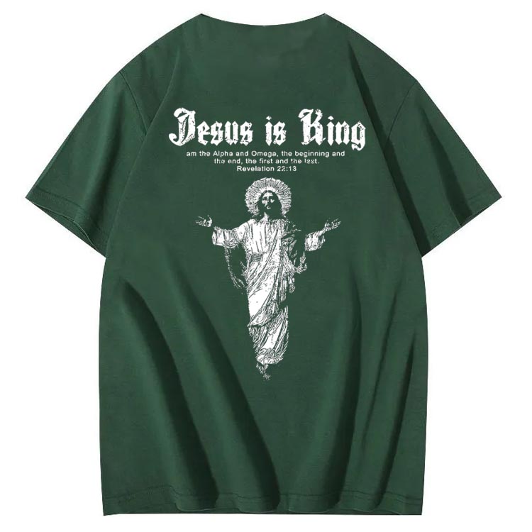 Jesus Is Being Pattern Crew Neck T-Shirt