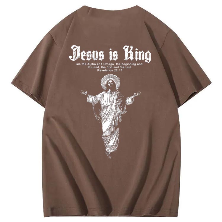 Jesus Is Being Pattern Crew Neck T-Shirt