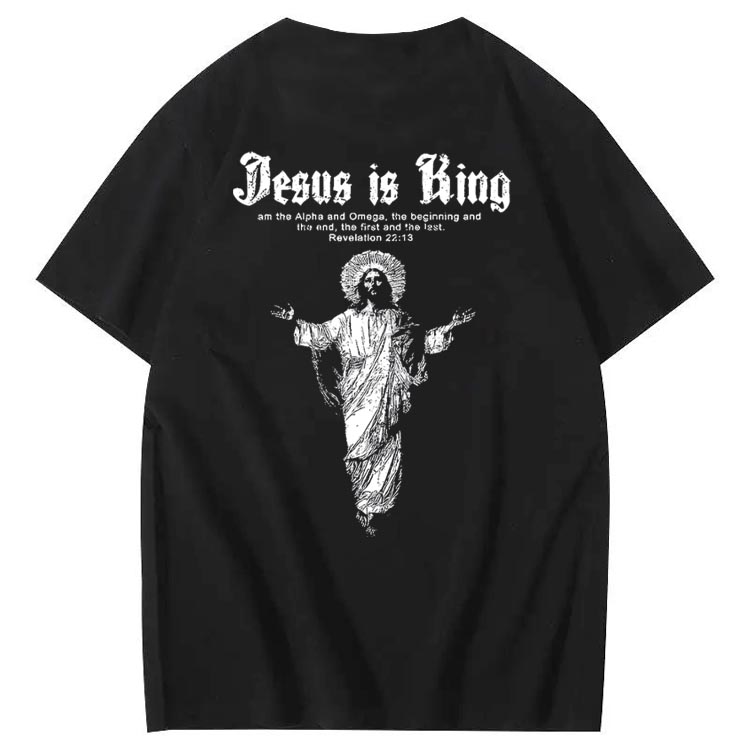 Jesus Is Being Pattern Crew Neck T-Shirt