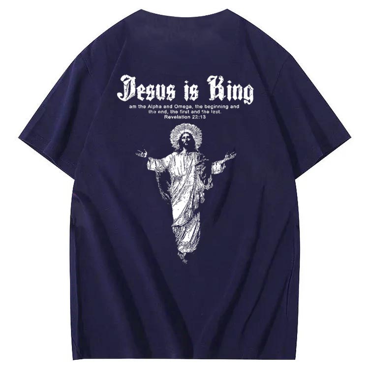 Jesus Is Being Pattern Crew Neck T-Shirt