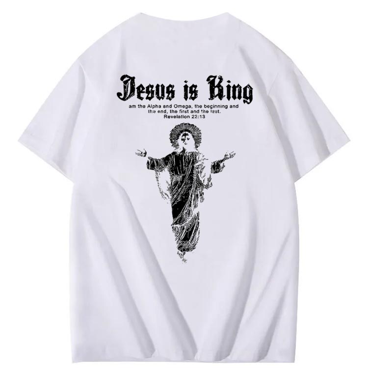Jesus Is Being Pattern Crew Neck T-Shirt