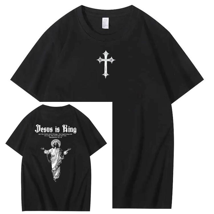 Jesus Is Being Pattern Crew Neck T-Shirt