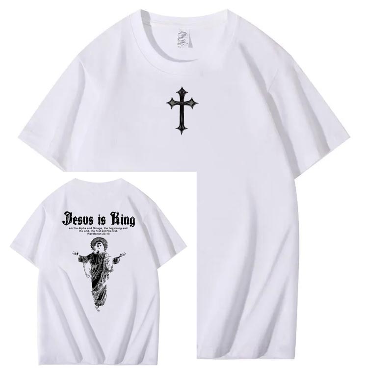 Jesus Is Being Pattern Crew Neck T-Shirt