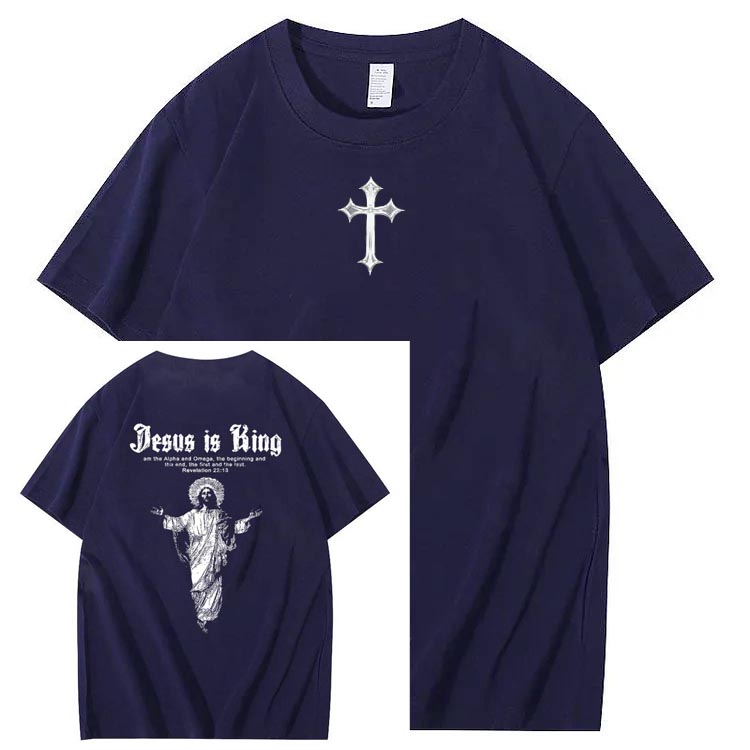 Jesus Is Being Pattern Crew Neck T-Shirt