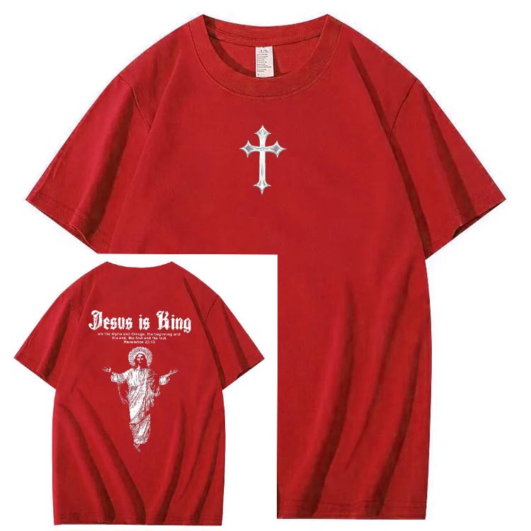 Jesus Is Being Pattern Crew Neck T-Shirt