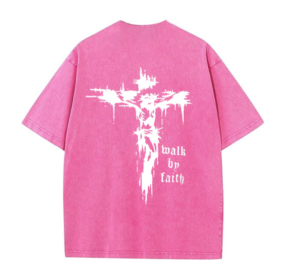  Jesus Pint Pattern Crew Neck T-Shirt