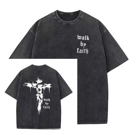  Jesus Pint Pattern Crew Neck T-Shirt