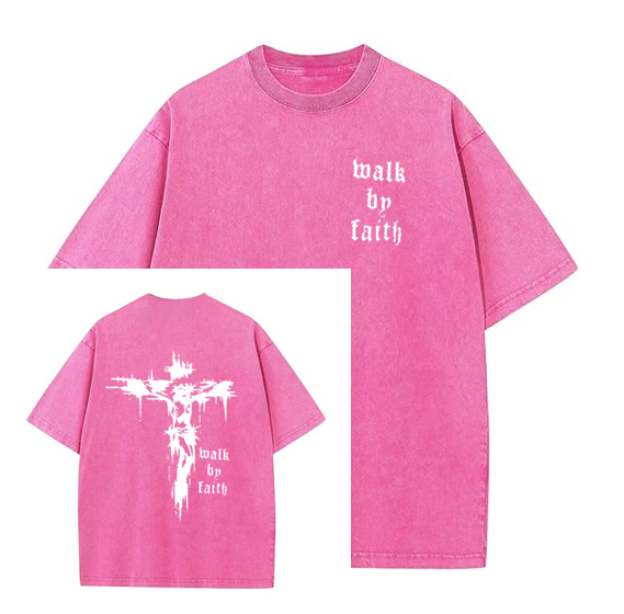  Jesus Pint Pattern Crew Neck T-Shirt