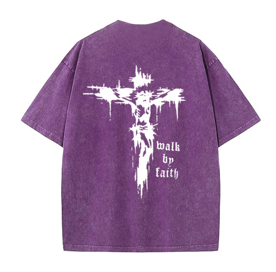  Jesus Pint Pattern Crew Neck T-Shirt