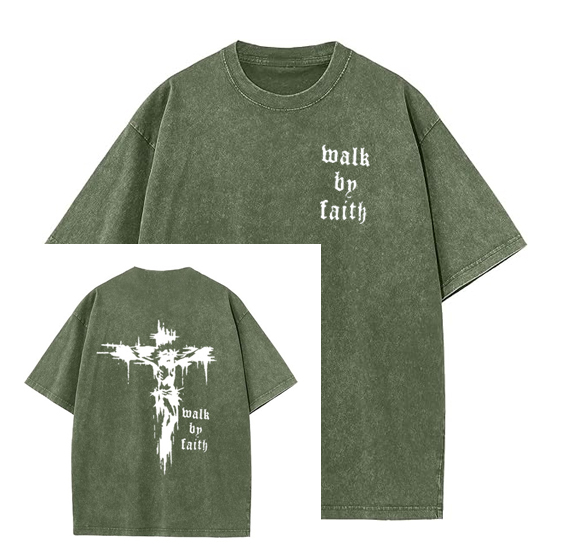  Jesus Pint Pattern Crew Neck T-Shirt