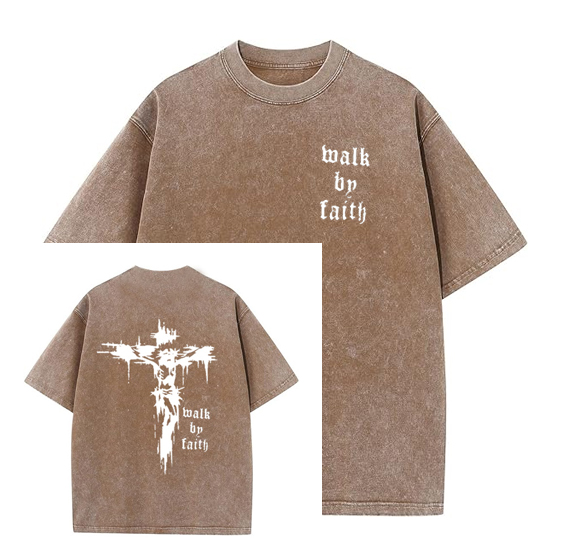  Jesus Pint Pattern Crew Neck T-Shirt