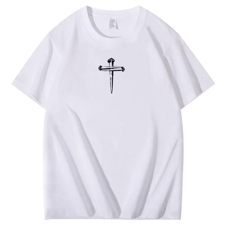 There Is Power In The Name Of Jesus Pattern Print T-Shirt