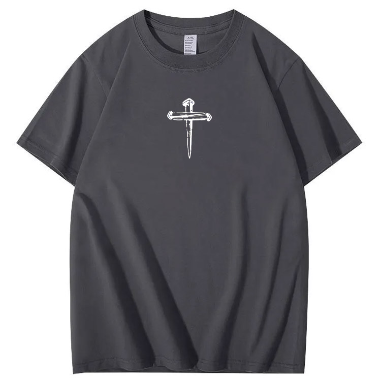 There Is Power In The Name Of Jesus Pattern Print T-Shirt