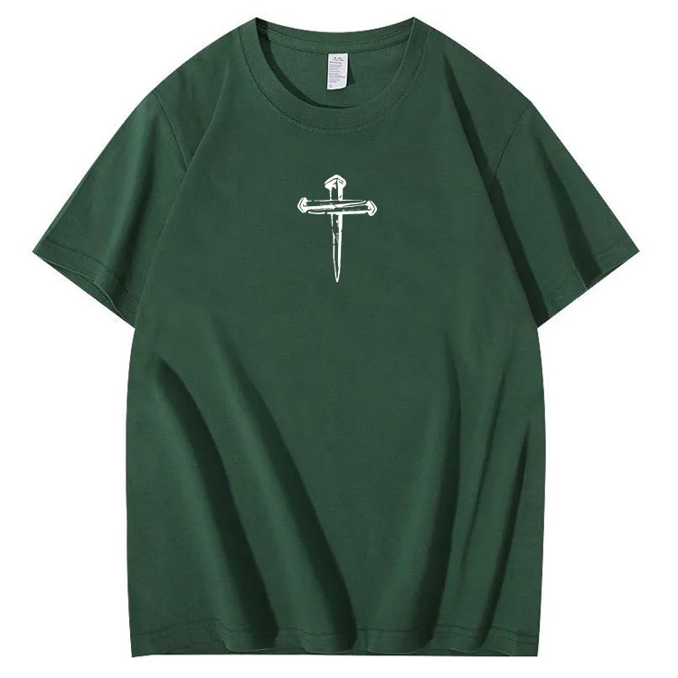 There Is Power In The Name Of Jesus Pattern Print T-Shirt