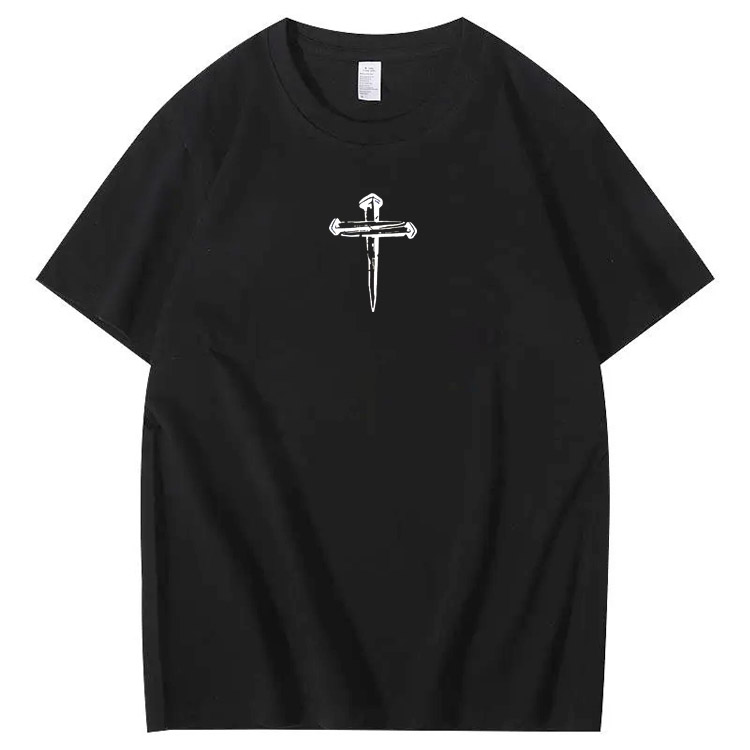 There Is Power In The Name Of Jesus Pattern Print T-Shirt