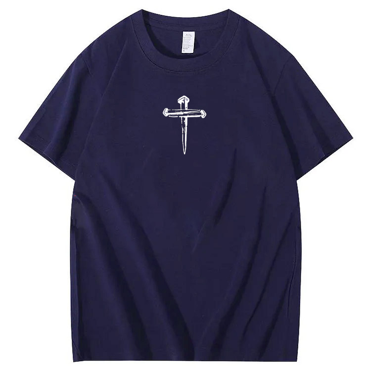 There Is Power In The Name Of Jesus Pattern Print T-Shirt