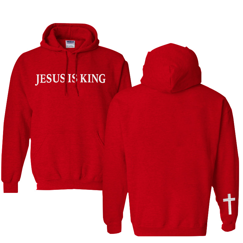 Jesus is King Pattern 100% 300g Cotton Classic Hoodie