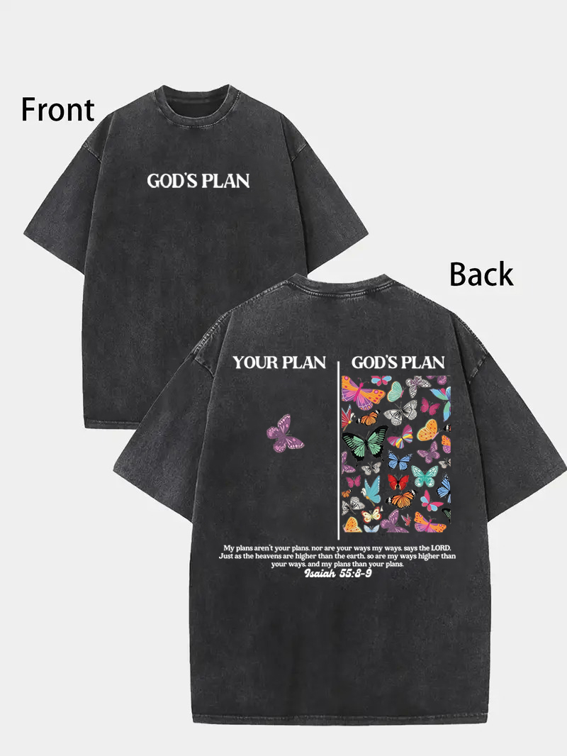 God's Plan Washed Cotton T-Shirt