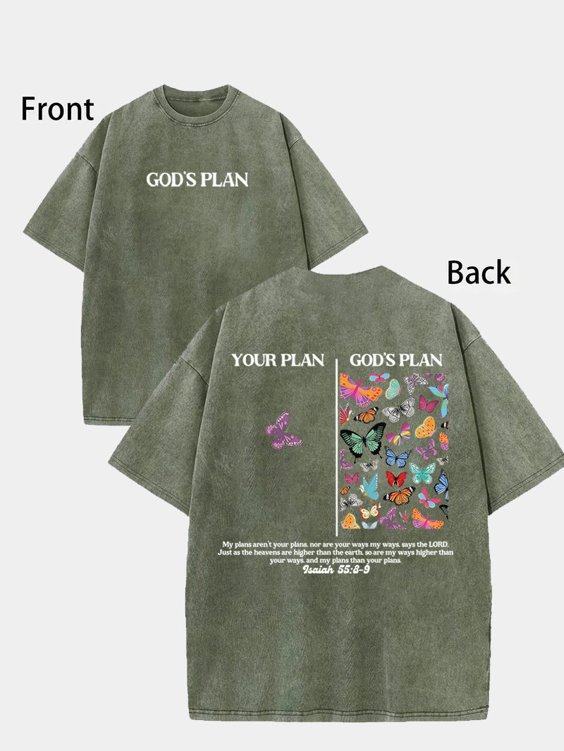 God's Plan Washed Cotton T-Shirt