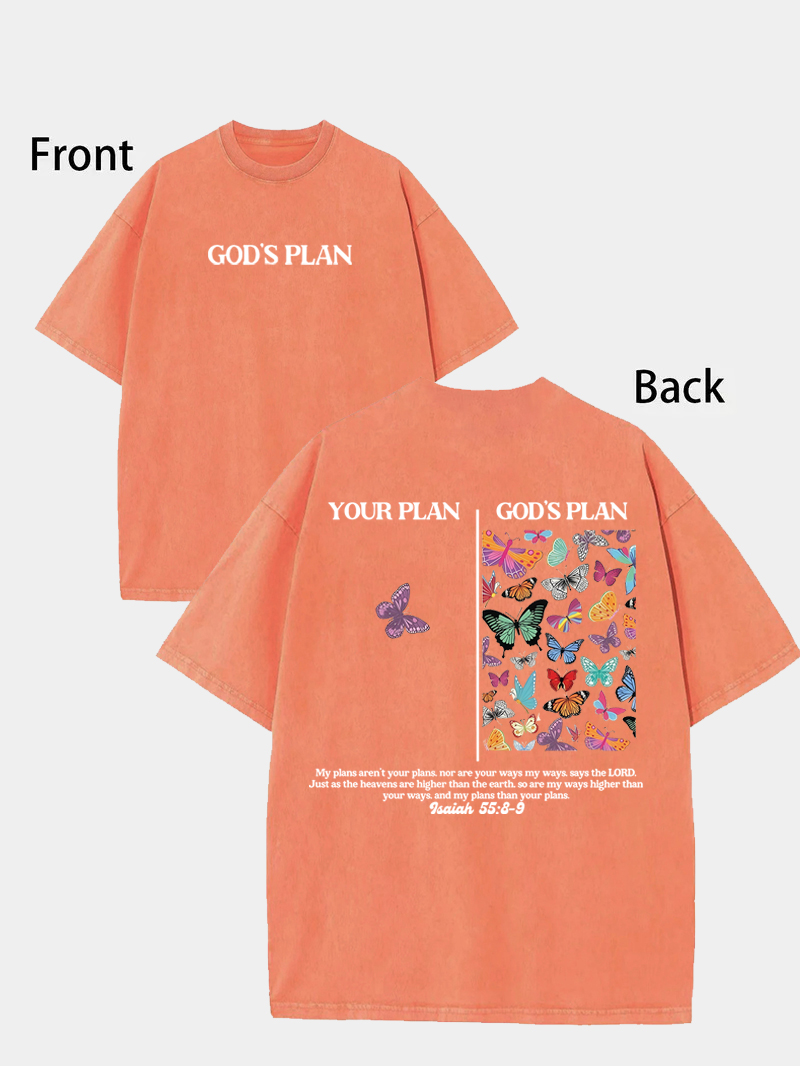 God's Plan Washed Cotton T-Shirt