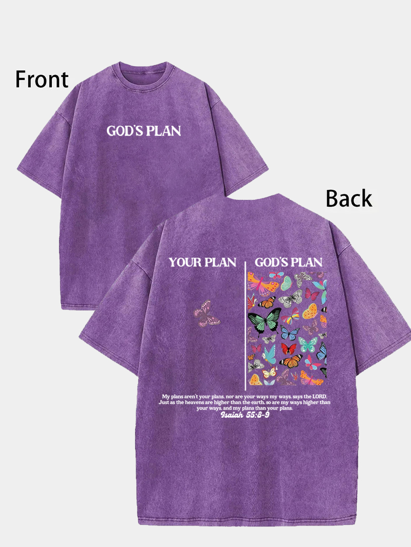 God's Plan Washed Cotton T-Shirt