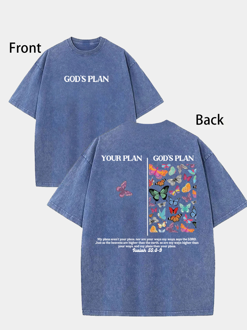 God's Plan Washed Cotton T-Shirt