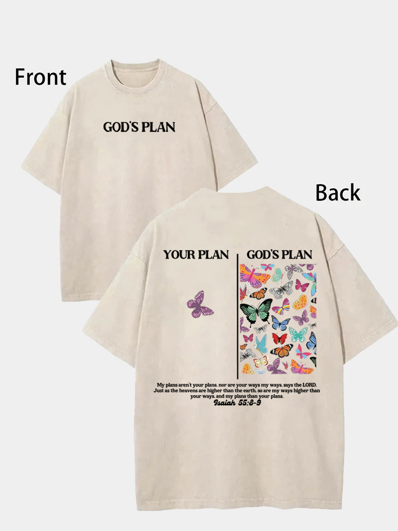 God's Plan Washed Cotton T-Shirt