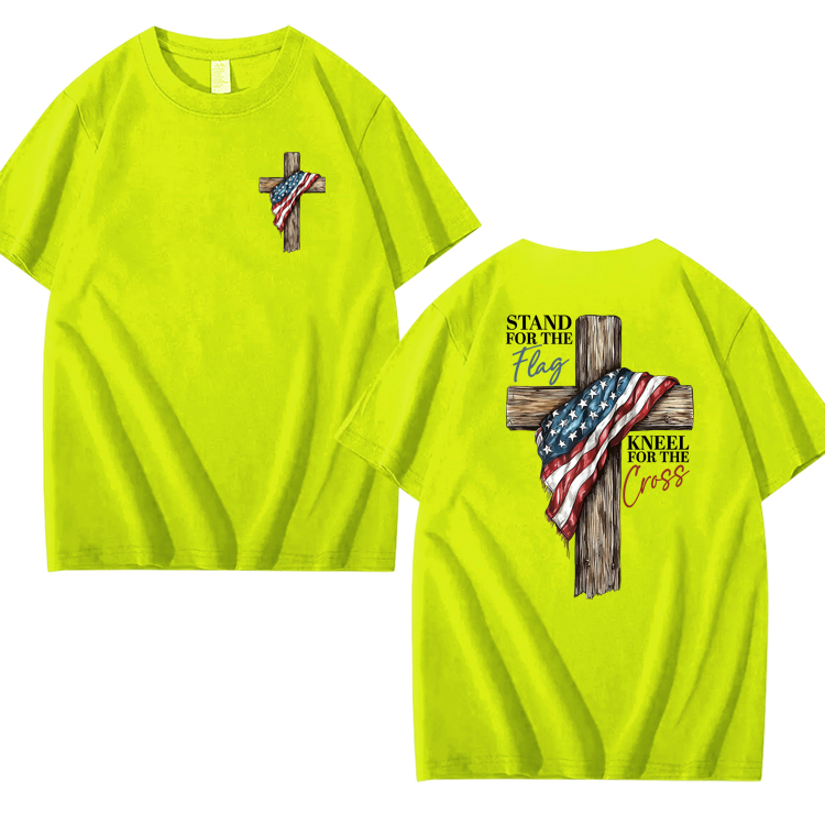 Stand For The Flag Kneel For The Cross 100% Cotton T-Shirt