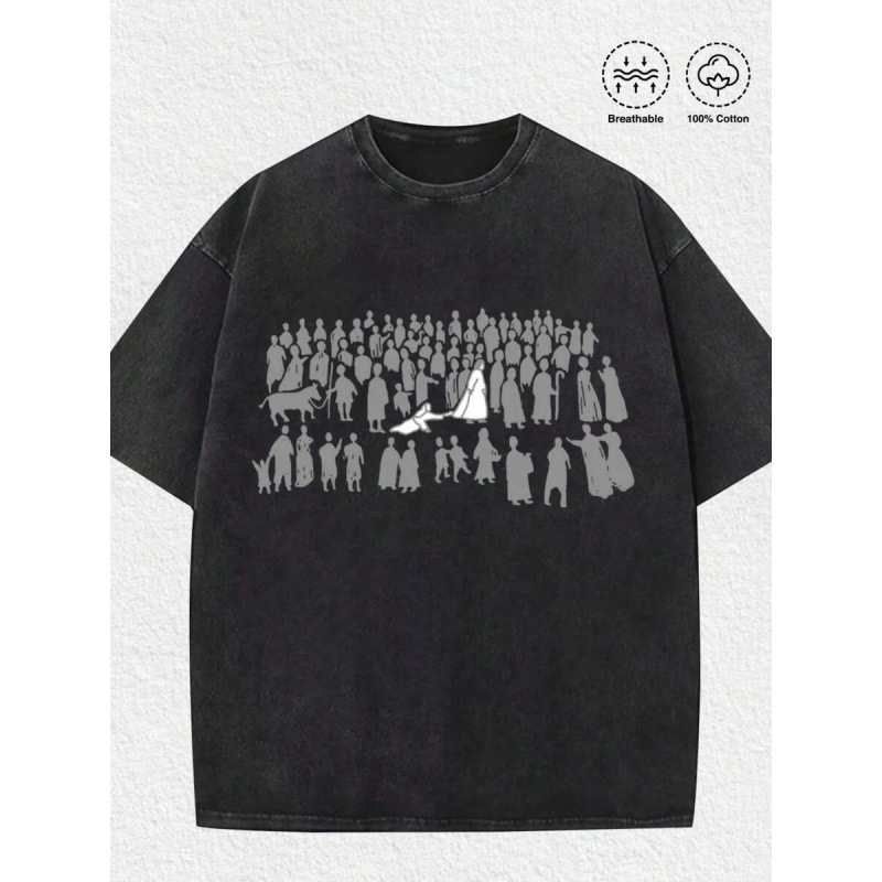 Christian Graphic T-Shirt: Woman Touches Jesus, Scripture Verse Tee