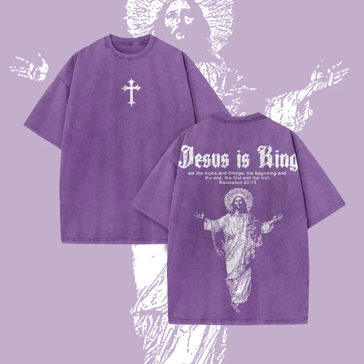 Jesus Is King Vintage Washed Unisex T-Shirt