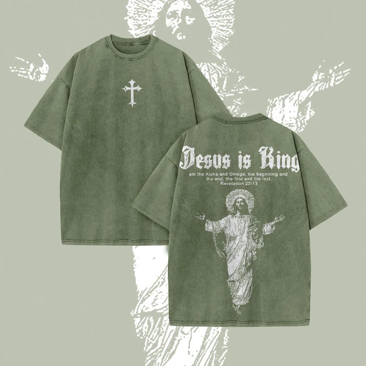 Jesus Is King Vintage Washed Unisex T-Shirt