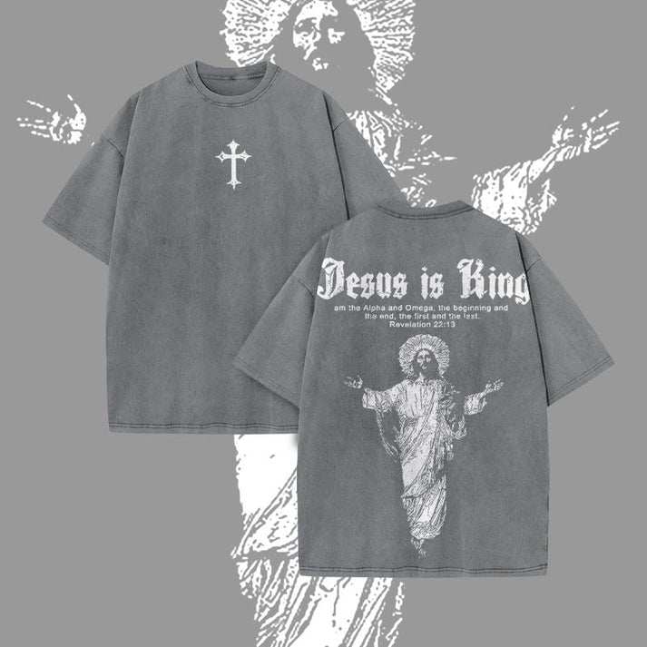 Jesus Is King Vintage Washed Unisex T-Shirt