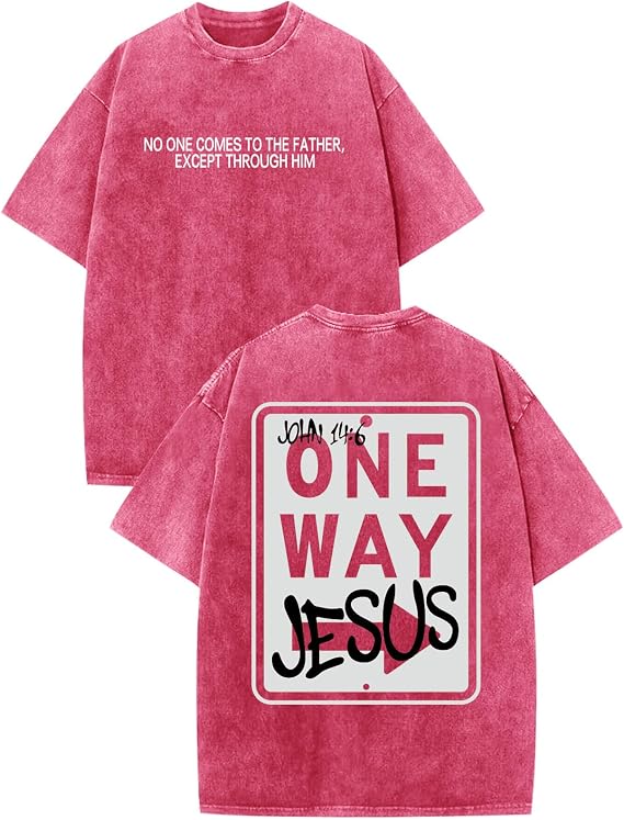 One Way Jesus Vintage Washed Cotton T-Shirt