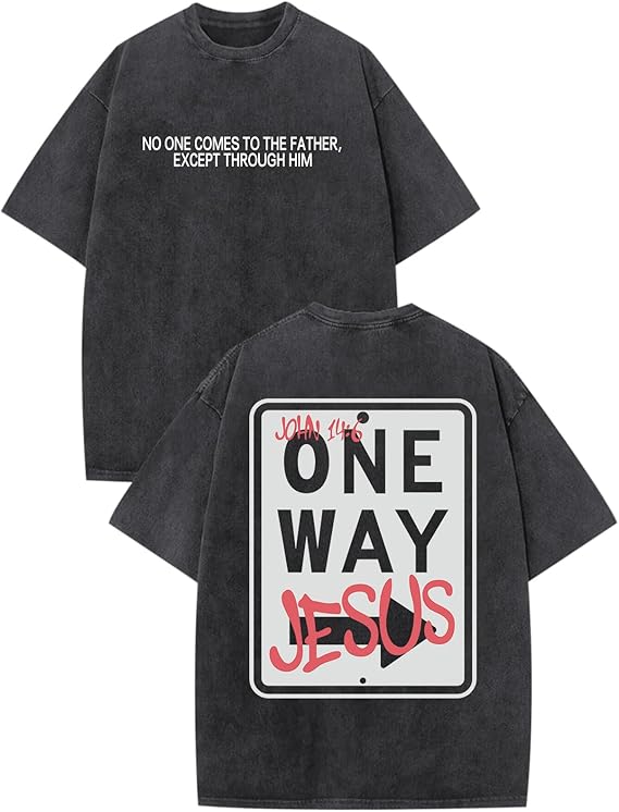 One Way Jesus Vintage Washed Cotton T-Shirt
