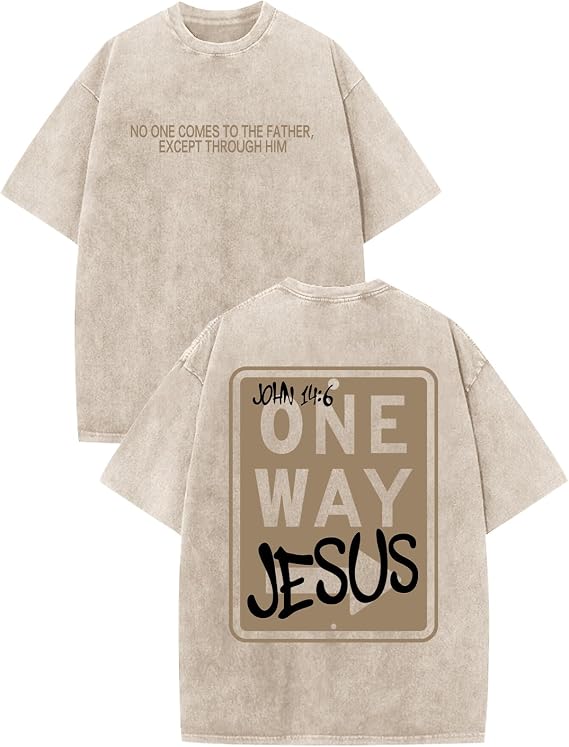 One Way Jesus Vintage Washed Cotton T-Shirt