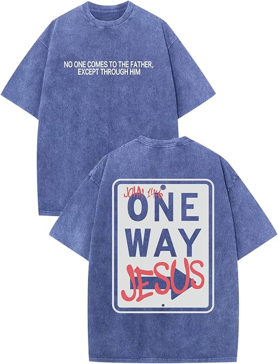 One Way Jesus Vintage Washed Cotton T-Shirt