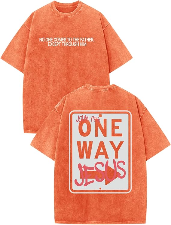 One Way Jesus Vintage Washed Cotton T-Shirt