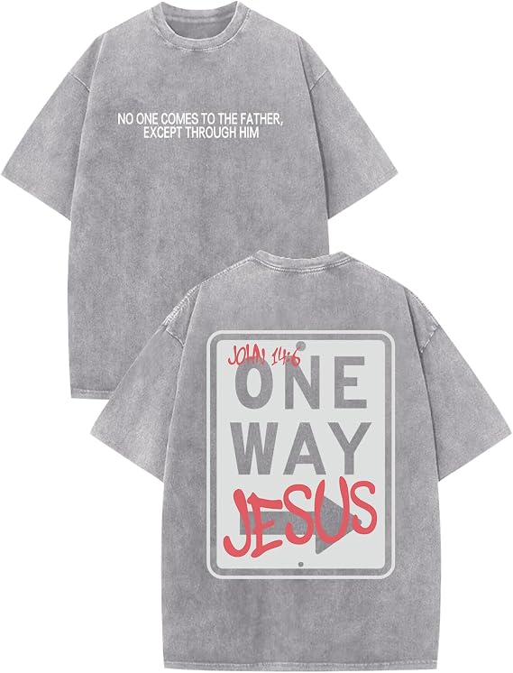 One Way Jesus Vintage Washed Cotton T-Shirt
