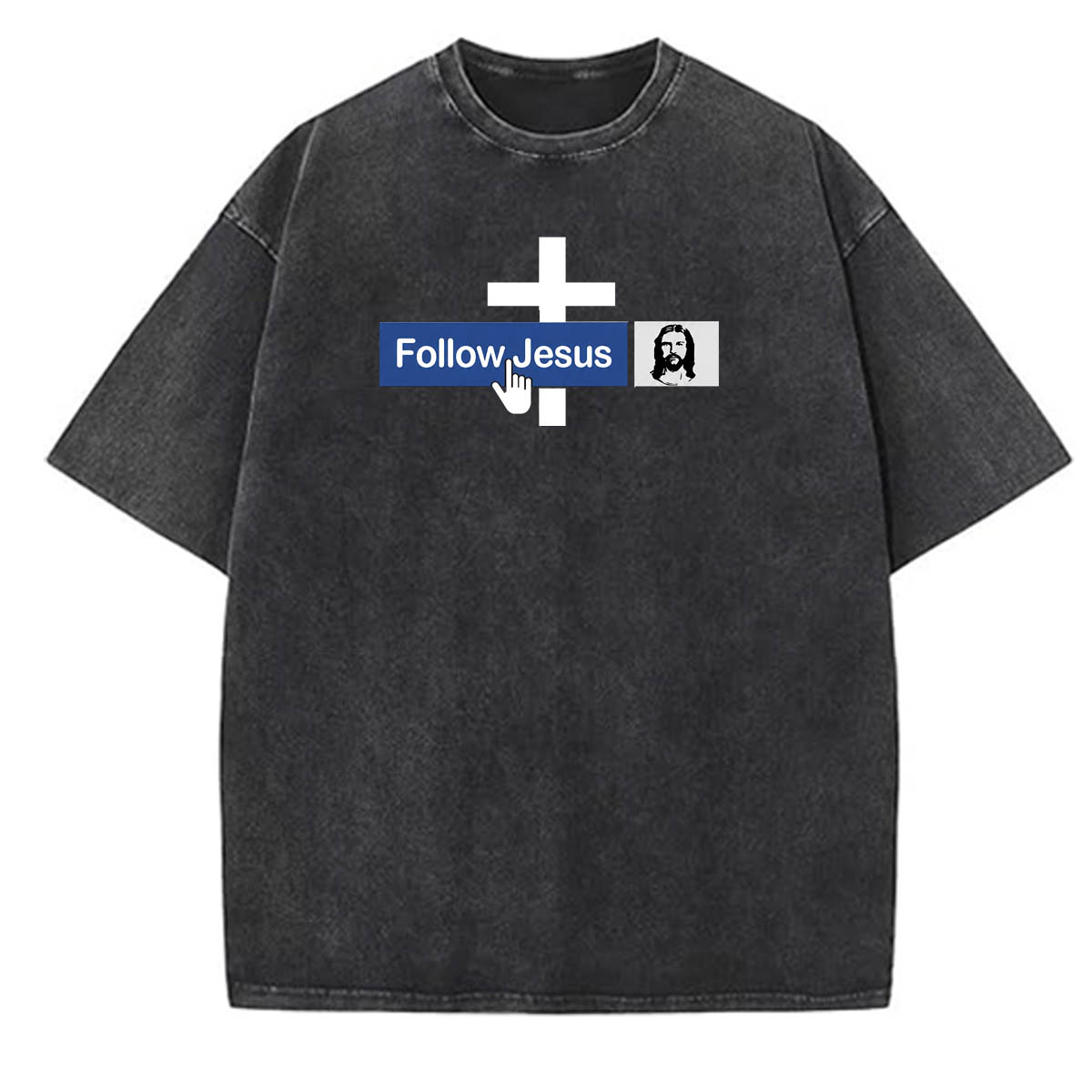Follow Jesus Vintage Washed Cotton T-Shirt