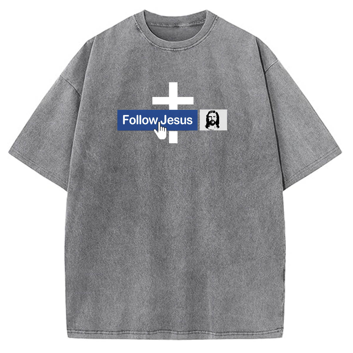 Follow Jesus Vintage Washed Cotton T-Shirt